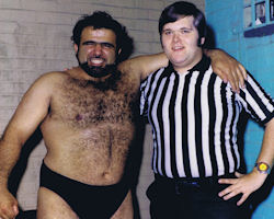 Skandor Akbar and Jim Ross