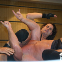 Brad Armstrong tries to figure his way out of Brad Anderson's head scissors